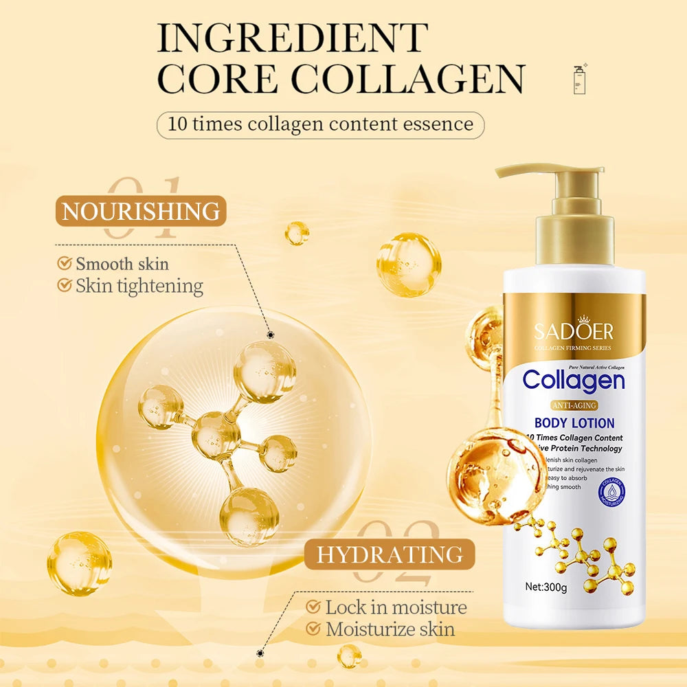 Collagen Body Lotion 300g — Firming & Intense Hydration for Soft, Toned Skin