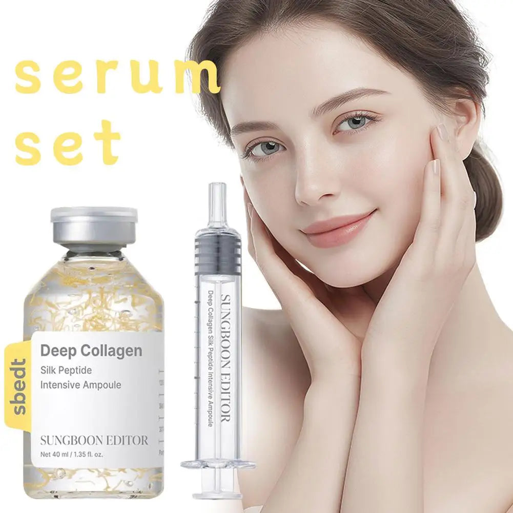 Collagen Ampoule Needle Serum Set — Firming Essence Liquid for Lifted, Plump Skin