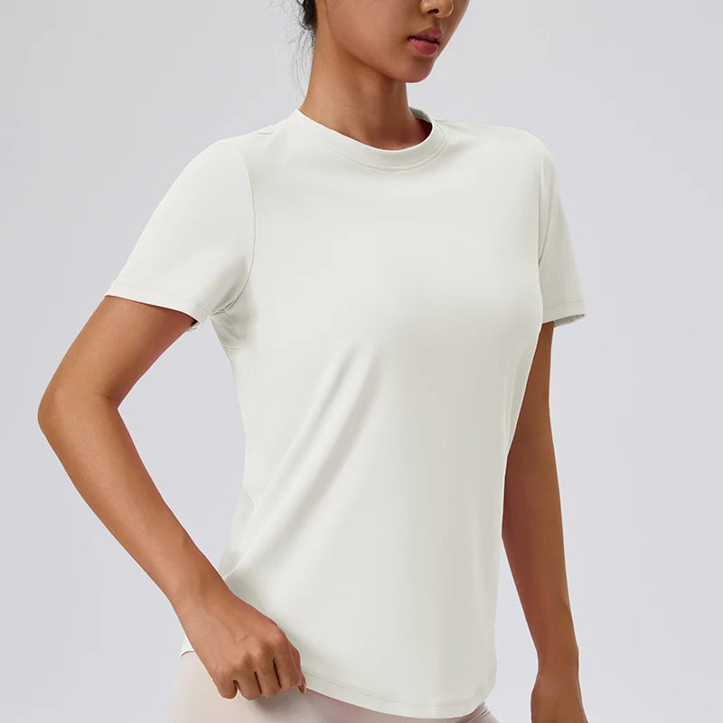 Yoga Classic T-shirt Women's Fitness Yoga Clothing Short Sleeve Round Neck Sports T-shirt