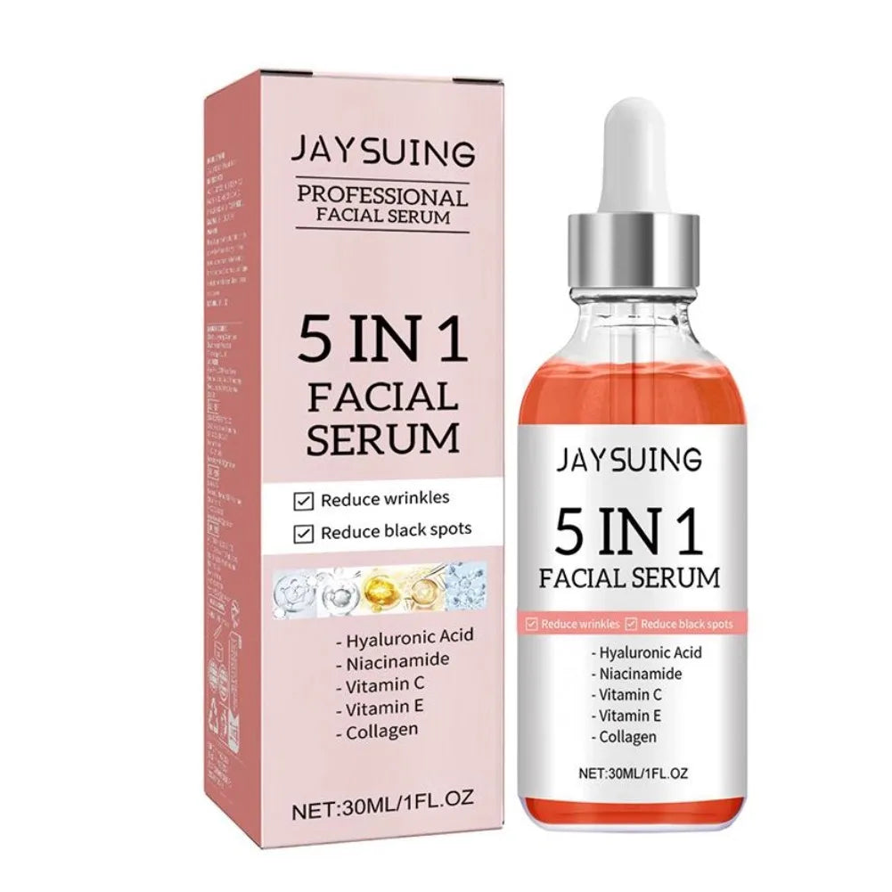 5-in-1 Vitamin C & Hyaluronic Acid Face Serum — Brighten, Firm, Hydrate & Shrink Pores