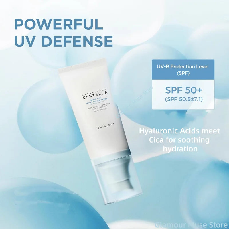 Korean Centella Hyalu-Cica Sun Serum SPF50 & Moisture Cream Set — Soothing K-Beauty Duo
