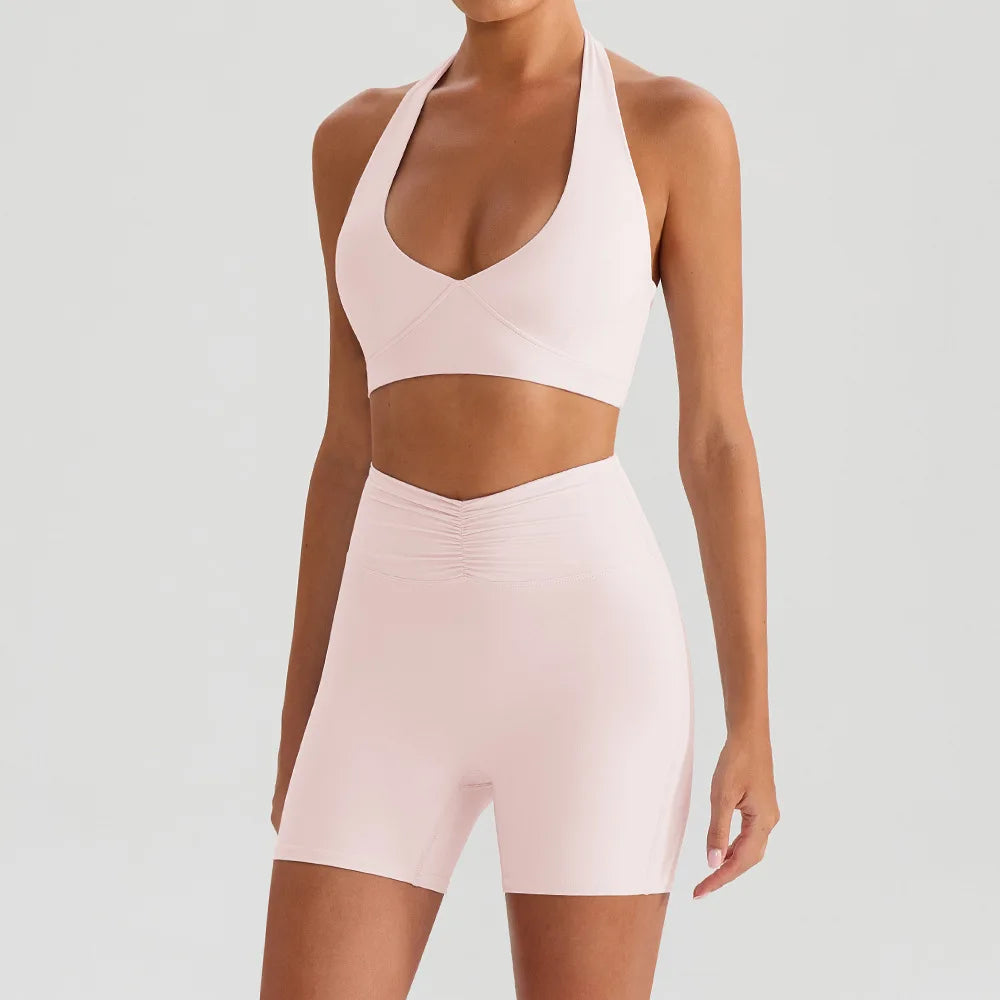 Yoga Suit Gym Fitness Set Sports Bra Flared Trousers Suit Sports Tracksuit Women Workout Clothes Sportswear Female Athletic Wear
