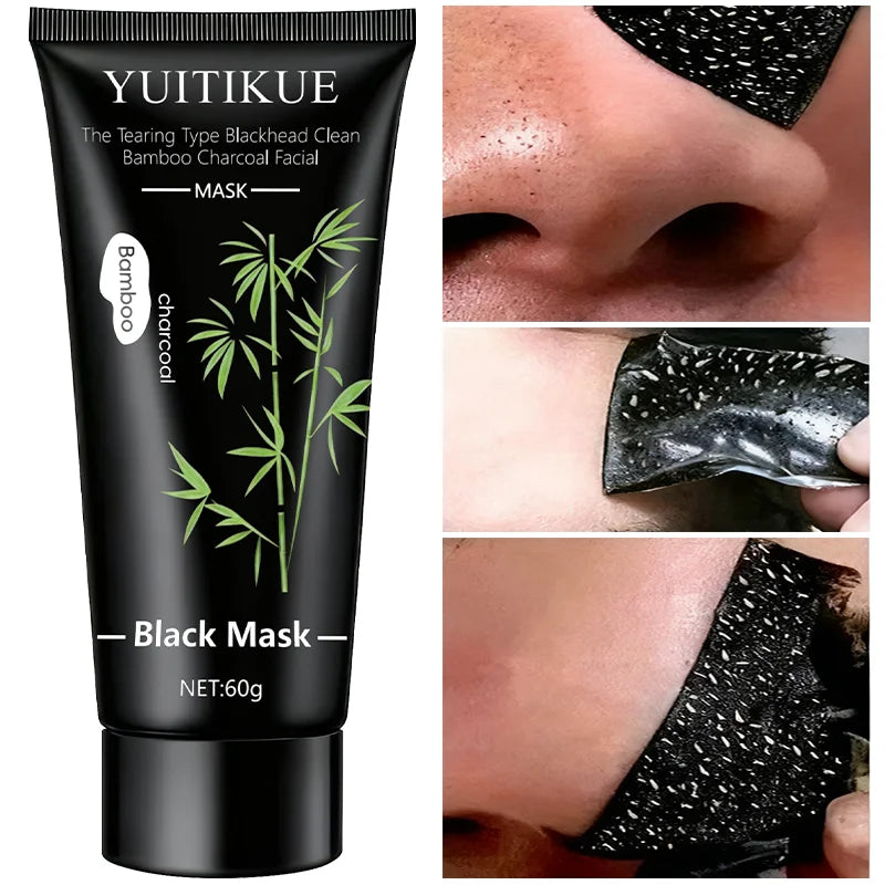 YUITIKUE Bamboo Charcoal Black Peel-Off Mask 60g — Deep Cleanse & Blackhead Removal for Clear Skin