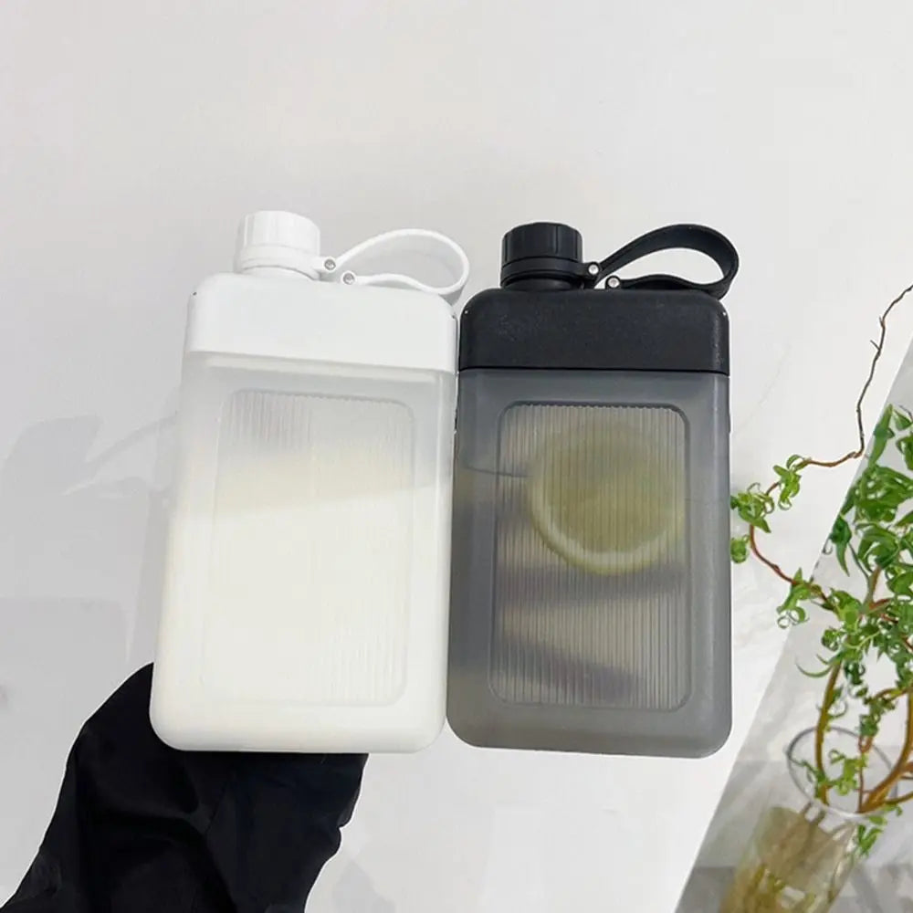 450ML Travel Reusable BPA Free Juice Cup Drink Bottle Flat Water Bottle Plastic
