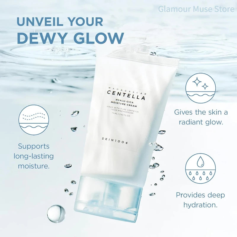 Korean Centella Hyalu-Cica Sun Serum SPF50 & Moisture Cream Set — Soothing K-Beauty Duo