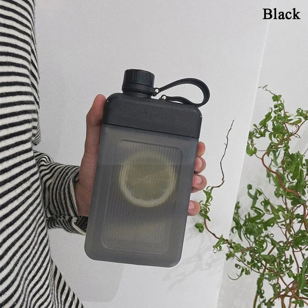 450ML Travel Reusable BPA Free Juice Cup Drink Bottle Flat Water Bottle Plastic