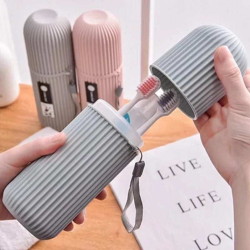 Portable Toothpaste & Toothbrush Travel Case — Protective Storage Box for Camping & Travel