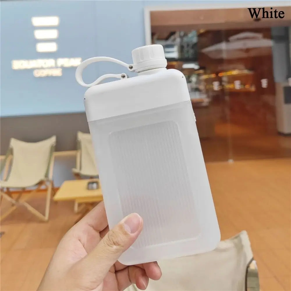 450ML Travel Reusable BPA Free Juice Cup Drink Bottle Flat Water Bottle Plastic