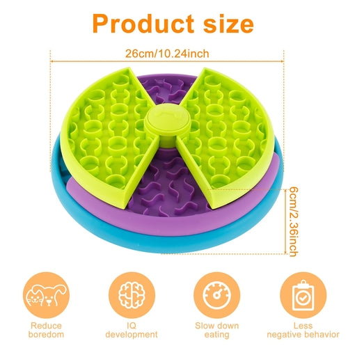 Pet Slow Food Bowl — Anti-Choking 3-in-1 Interactive Cat & Dog Bowl